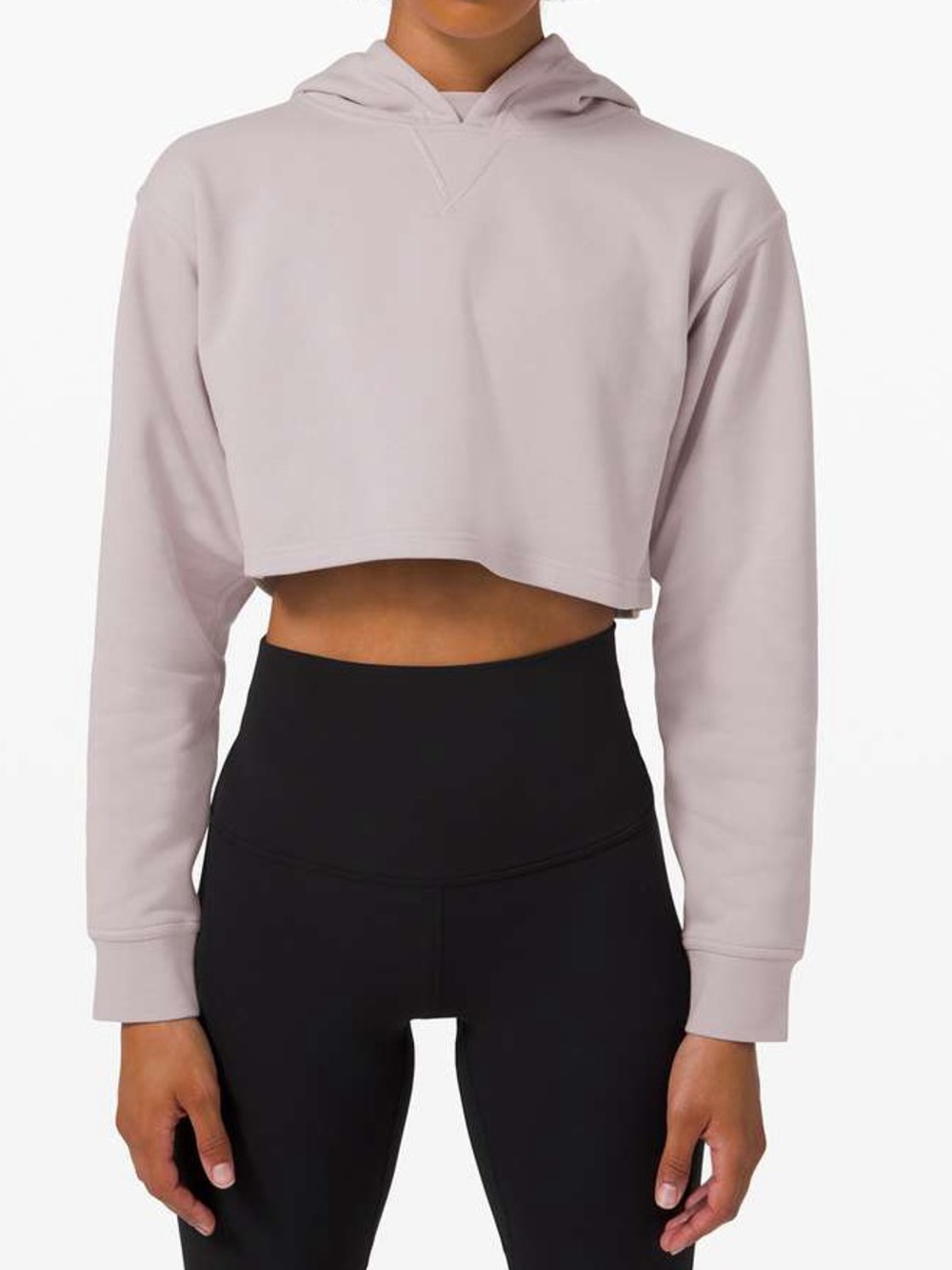 Lululemon All Yours Cropped Hoodie Iced Iris Light Purple Cotton 8